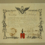 Świadectwo szlachectwa Żeromskich. Dyplom Heroldii Królestwa Polskiego dany Michałowi Żeromskiemu herbu Jelita, Warszawa 1841 r.