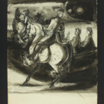 Władysław Vetesco , z teki 21 ilustracji do Popiołów Stefana Żeromskiego 1967, pap., tusz, gwasz